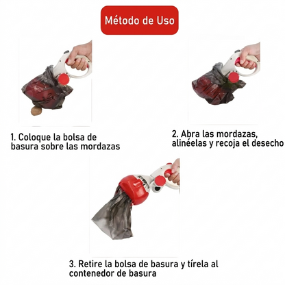 Recogedor de Desechos Portátil: Higiene sin Contacto + Cepillo vapor GRATIS