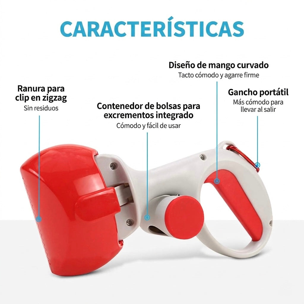 Recogedor de Desechos Portátil: Higiene sin Contacto + Cepillo vapor GRATIS