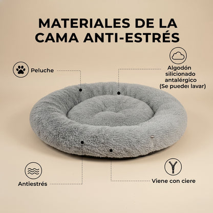 Cama Nube de Confort Antiestrés para Peludos — Suave y Lavable