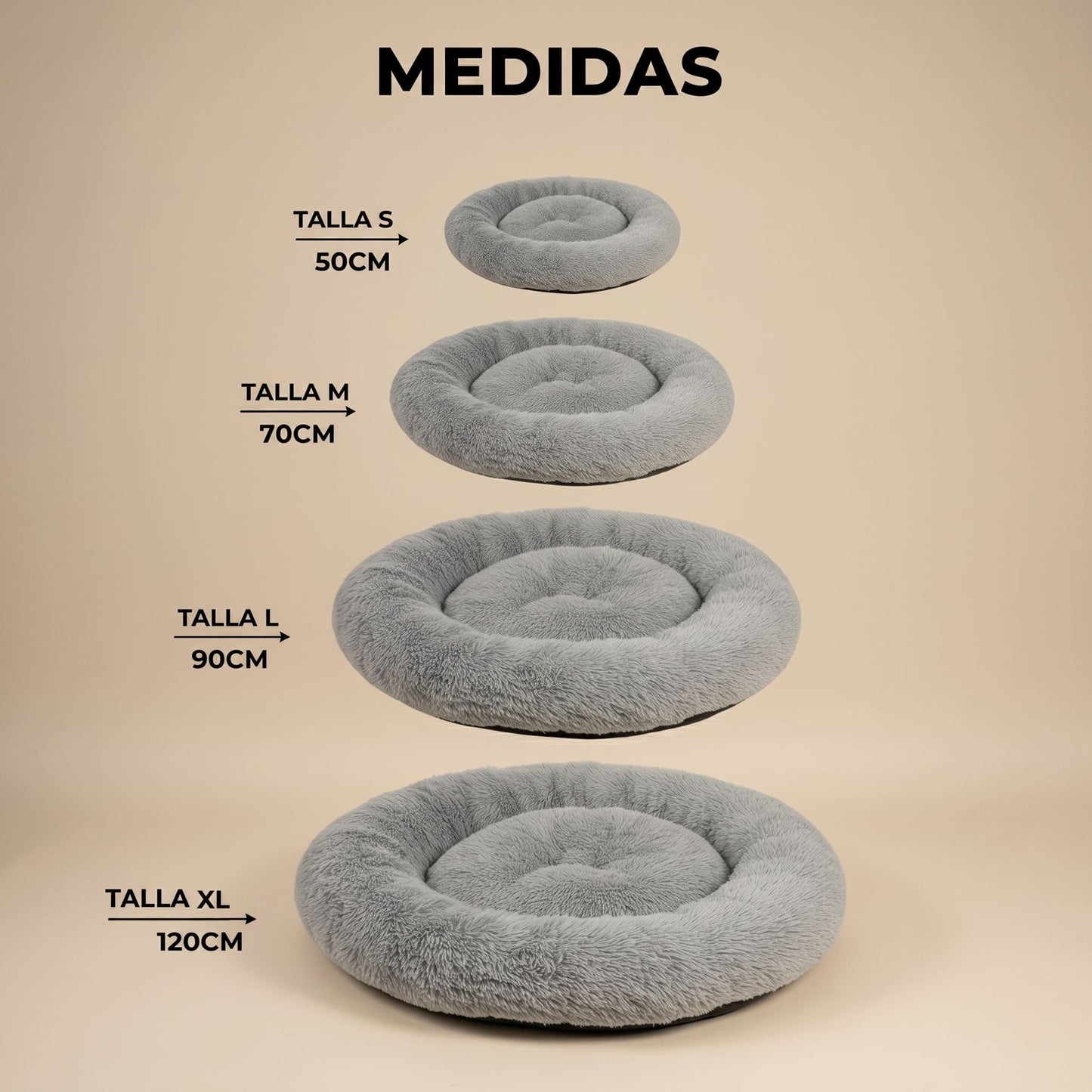 Cama Nube de Confort Antiestrés para Peludos — Suave y Lavable